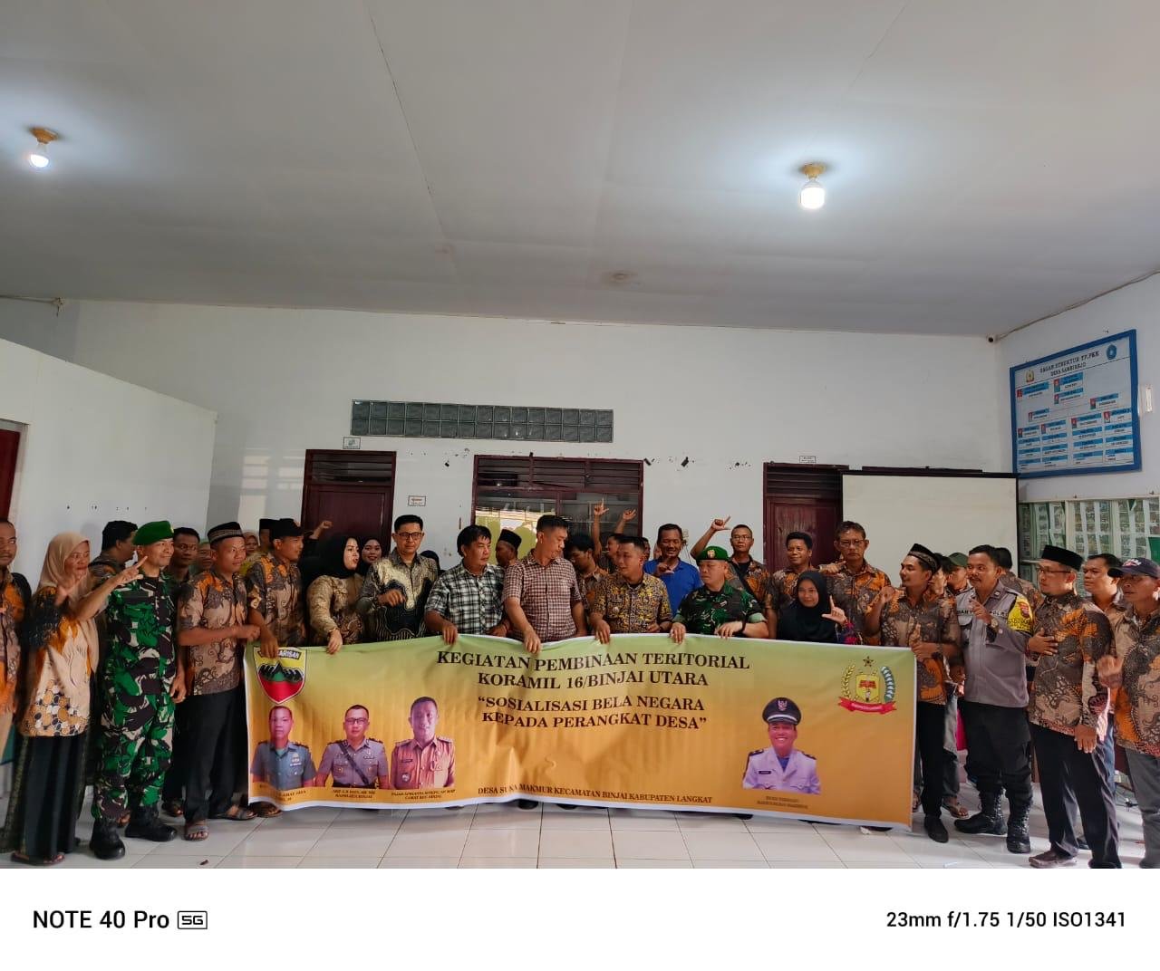 Kegiatan Pembinaan Teritorial Koramil 16/Binjai Utara 